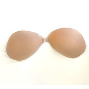 BOOMBA Sticky Bra Beige Size D Strapless Adhesive‎ Silicone NEW